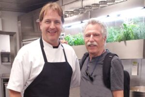 Battman with Chef Brad Steelman.