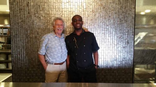 Chef Cleophus Hethington Jr (Chef Ophus) with Battman