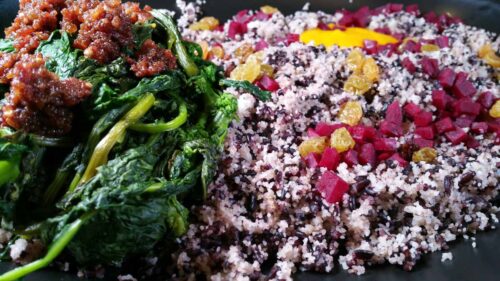 Grains, Roots, Beets Kobucha & Black rice by Chef Cleophus Hethington Jr. (Chef Ophus), Photo by Battman